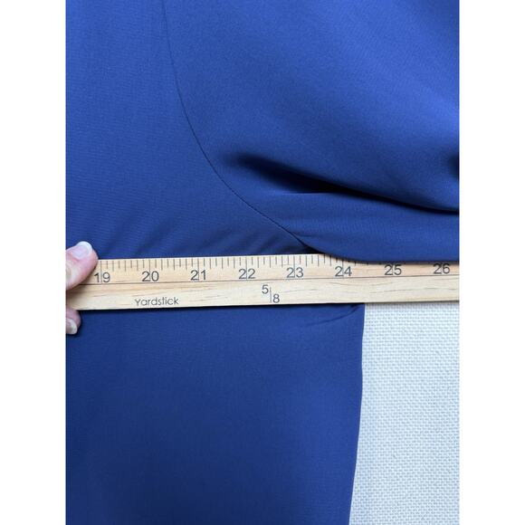 Susan Graver Navy Blue Women's Top Blouse Tunic Button Up Pinch Pleated SZ XL - Picture 12 of 16